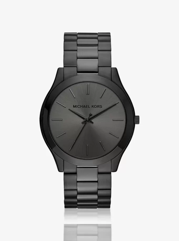 Oversized Slim Runway Uhr in Schwarz Oversized Slim Runway Uhr in Schwarz
