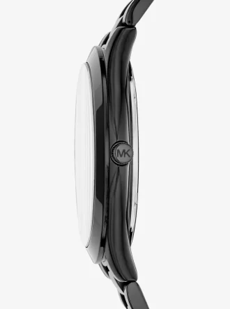 Oversized Slim Runway Uhr in Schwarz