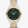Oversized Slim Runway Zweifarbige Uhr