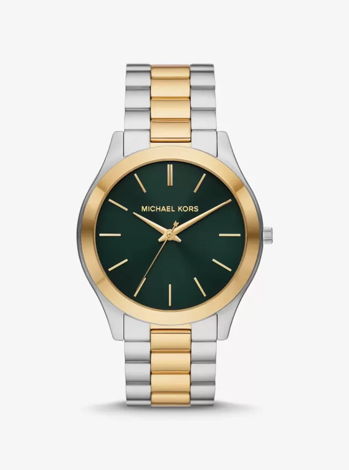 Oversized Slim Runway Zweifarbige Uhr