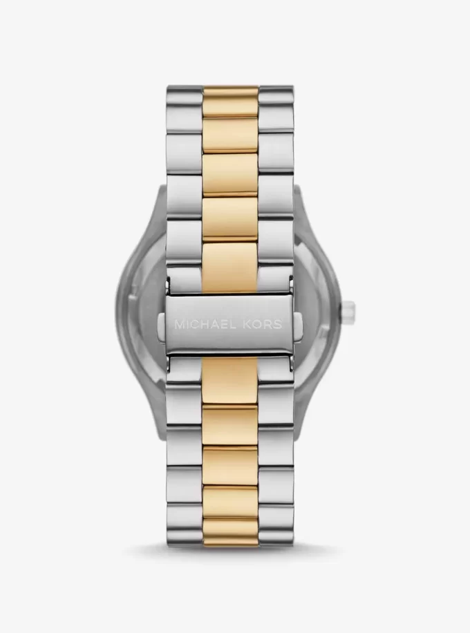 Oversized Slim Runway Zweifarbige Uhr