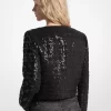 Paillettenbesetzte Tweed-Kurzjacke Paillettenbesetzte Tweed-Kurzjacke