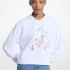 Paillettenbesetzter Hoodie aus Baumwollmischgewebe