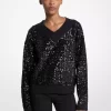 Paillettenpullover aus Baumwollmischgewebe Paillettenpullover aus Baumwollmischgewebe