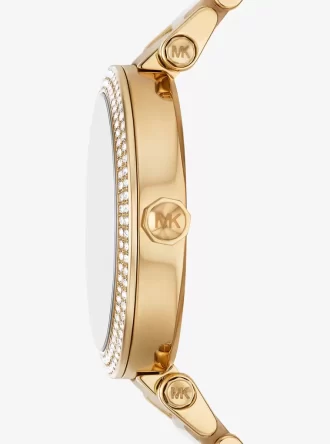 Parker Pavé Goldfarbene Acetat-Uhr