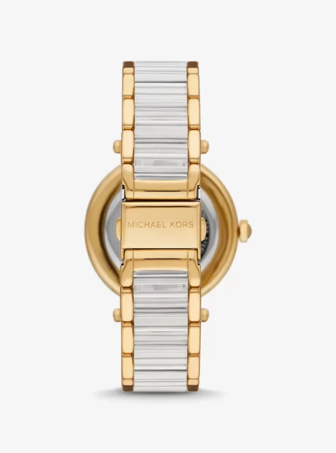 Parker Pavé Goldfarbene Acetat-Uhr Parker Pavé Goldfarbene Acetat-Uhr