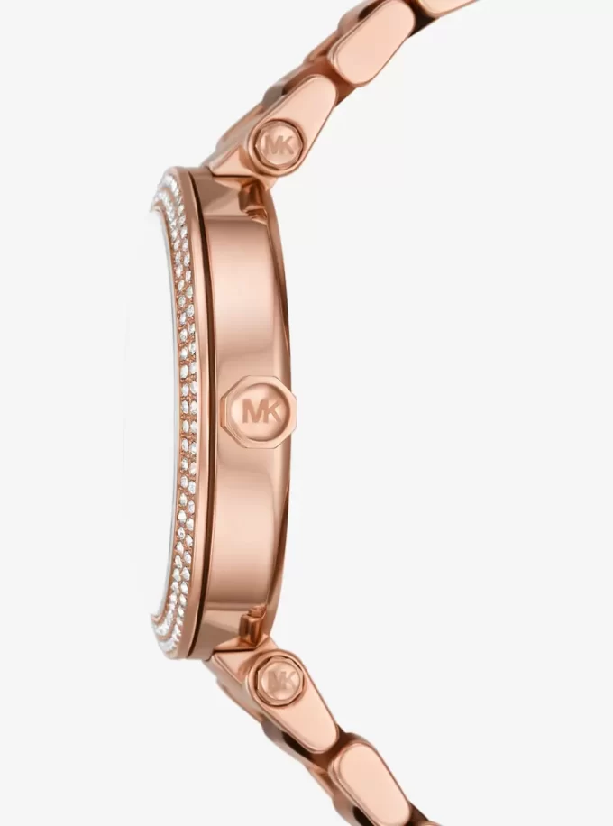 Parker Pavé Roségoldfarbene und Acetat-Uhr Parker Pavé Roségoldfarbene und Acetat-Uhr