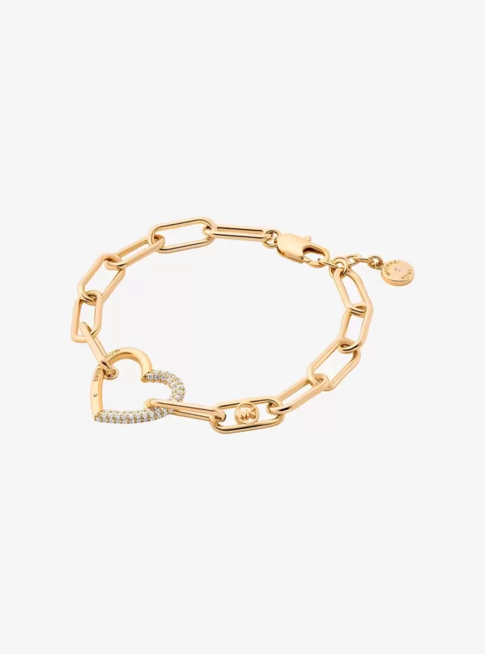 Pavé-Herz-Panzerarmband Pavé-Herz-Panzerarmband