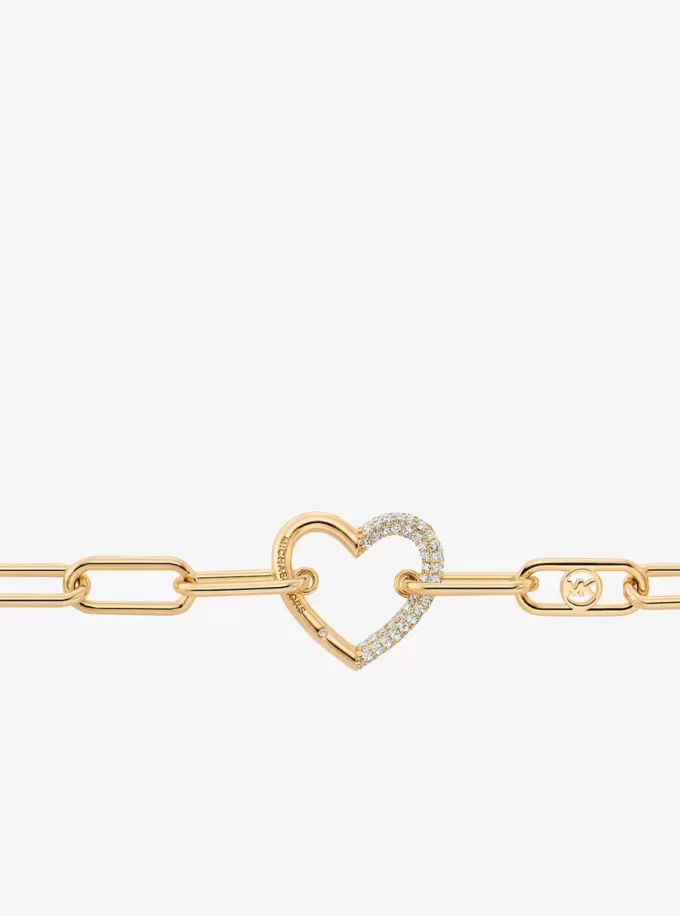 Pavé-Herz-Panzerarmband Pavé-Herz-Panzerarmband