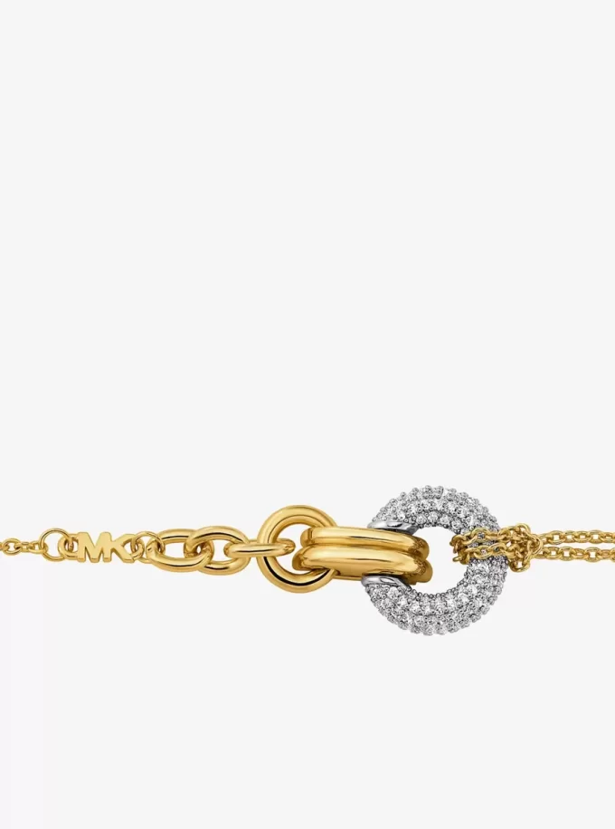 Pavé-ineinandergreifendes Creolenarmband
