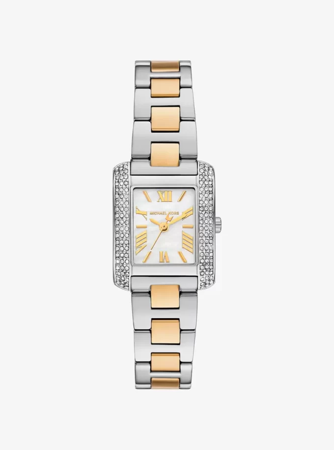 Petite Emery Pavé Zweifarbige Uhr