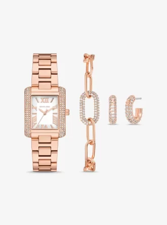 Petite Emery Roségoldfarbenes Uhren- und Schmuck-Geschenkset