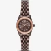 Petite Lexington Pavé-Armbanduhr im Espresso-Ton Petite Lexington Pavé-Armbanduhr im Espresso-Ton