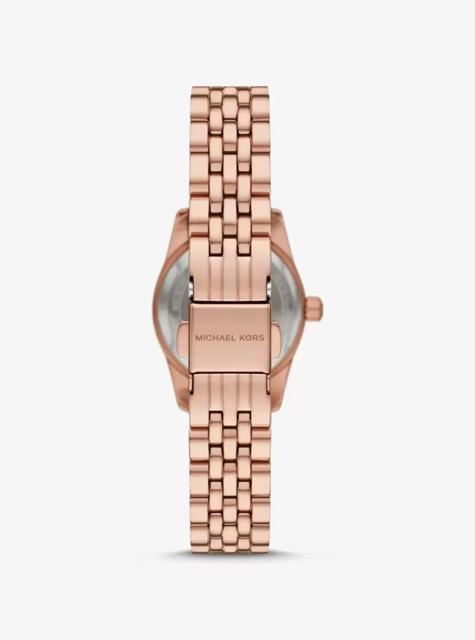 Petite Lexington Pavé-Armbanduhr in Roségold
