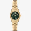 Petite Lexington Pavé goldfarbene Uhr Petite Lexington Pavé goldfarbene Uhr