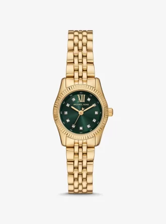 Petite Lexington Pavé goldfarbene Uhr