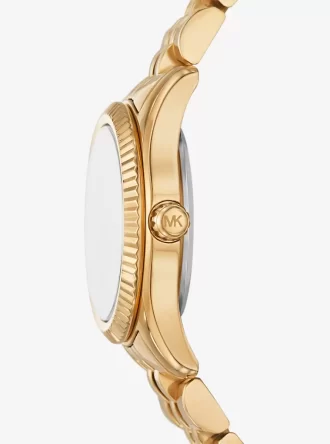 Petite Lexington Pavé goldfarbene Uhr