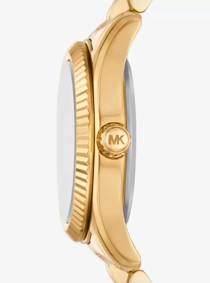 Petite Lexington Pavé goldfarbene Uhr Petite Lexington Pavé goldfarbene Uhr