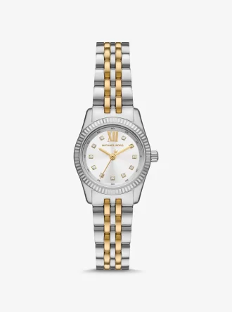 Petite Lexington Pavé Two-Tone-Armbanduhr