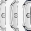 Petite Monroe Uhrenarmband-Set aus silberfarbenem und krokodilgeprägtem Leder Petite Monroe Uhrenarmband-Set aus silberfarbenem und krokodilgeprägtem Leder