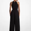 Plissierter Georgette-Halteroverall