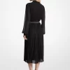 Plissiertes Georgette-Hemdkleid
