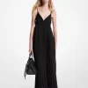 Plissiertes Georgette-Maxikleid