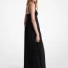 Plissiertes Georgette-Maxikleid