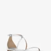 Polly Metallic Python geprägte Ledersandale Polly Metallic Python geprägte Ledersandale