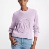 Pullover aus Baumwollmischgewebe mit geflochtenem Logo Pullover aus Baumwollmischgewebe mit geflochtenem Logo
