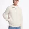 Pullover aus Baumwollmischgewebe mit halbem Reißverschluss