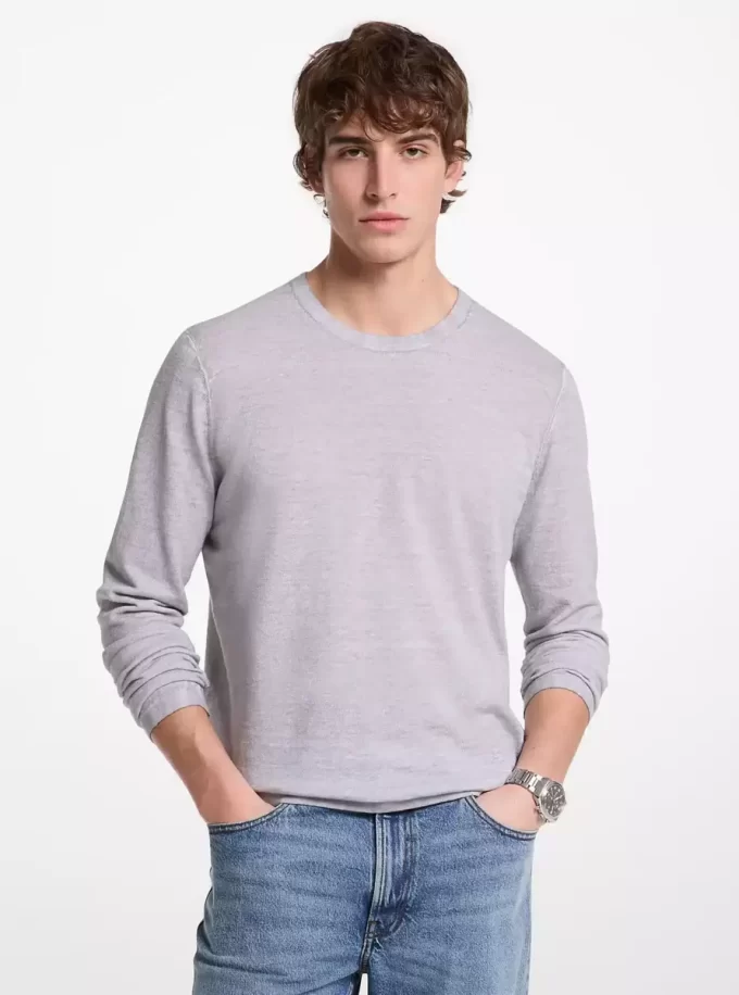 Pullover aus Leinen und Baumwolle Pullover aus Leinen und Baumwolle