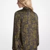 Pyjamahemd aus Satin mit Paisley-Muster
