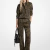 Pyjamahose aus Satin mit Paisley-Muster Pyjamahose aus Satin mit Paisley-Muster