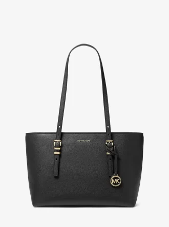Quinn Medium Tragetasche aus genarbtem Leder