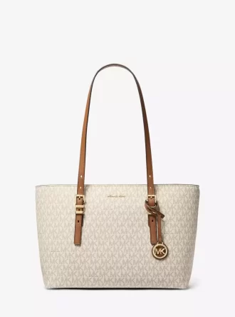 Quinn Medium Tragetasche aus Leder mit charakteristischem Logo
