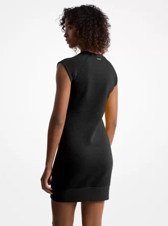 Raglanärmel-Logo-Jacquard-Strickkleid Raglanärmel-Logo-Jacquard-Strickkleid
