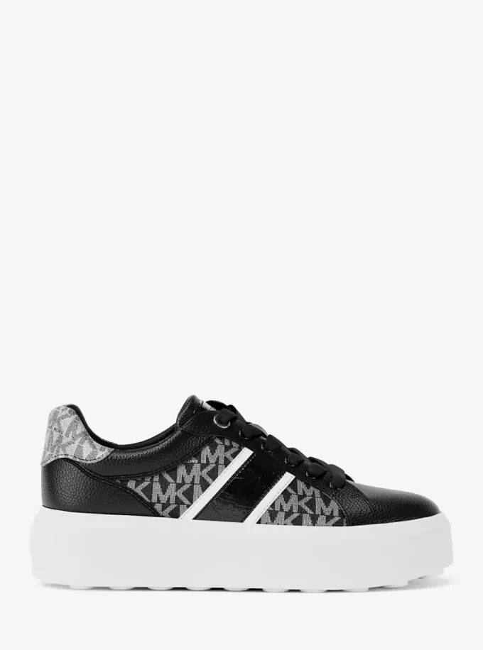Romey Signature Logo Stripe Plateau-Sneaker