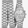 Runway Rhodium-plattierte Edelstahl-Dreifachwickeluhr Runway Rhodium-plattierte Edelstahl-Dreifachwickeluhr
