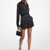 Satin-Jumpsuit mit Nieten