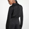 Satin-Jumpsuit mit Nieten
