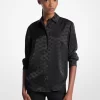 Satinhemd mit Logo-Jacquard-Muster Satinhemd mit Logo-Jacquard-Muster