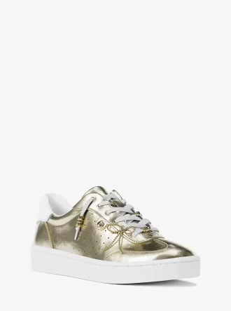 Scotty Sneaker aus verziertem Metallic-Leder