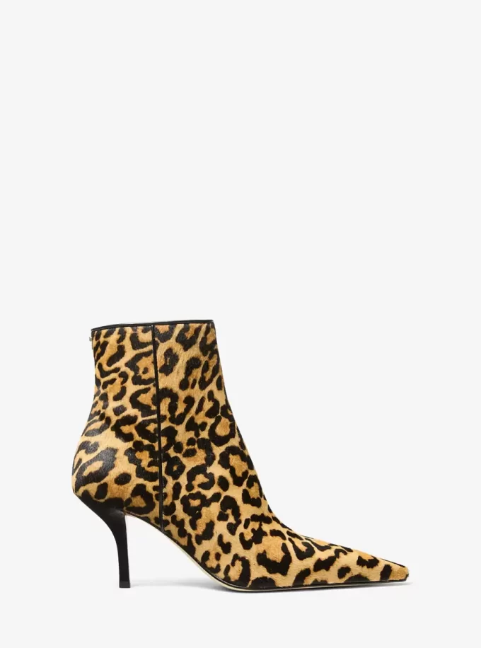 Selina Stiefelette aus Kalbsfell mit Leopardenmuster