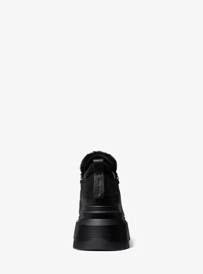 Shiloh Plateau-Stiefel aus Leder und Kunstfell