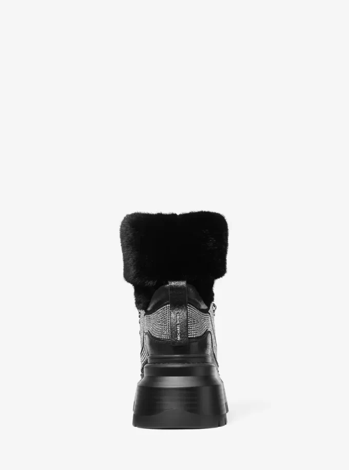Shiloh Verzierter Mixed-Media-Stiefel Shiloh Verzierter Mixed-Media-Stiefel