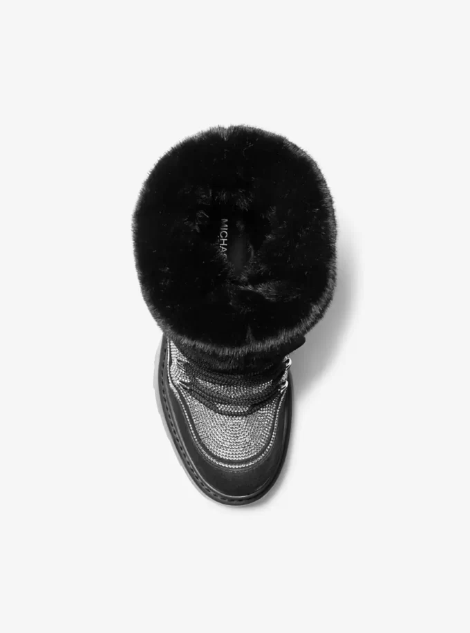 Shiloh Verzierter Mixed-Media-Stiefel Shiloh Verzierter Mixed-Media-Stiefel