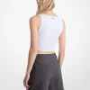 Shorts aus Stretchwolle mit Fransen und Falten Shorts aus Stretchwolle mit Fransen und Falten