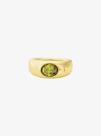 Siegelring aus edelmetallplattiertem Zirkonia
