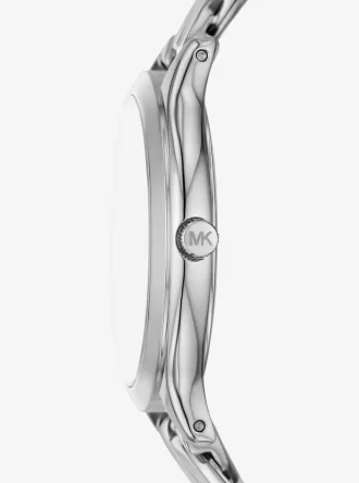 Slim Runway silberfarbene Gliederarmbanduhr